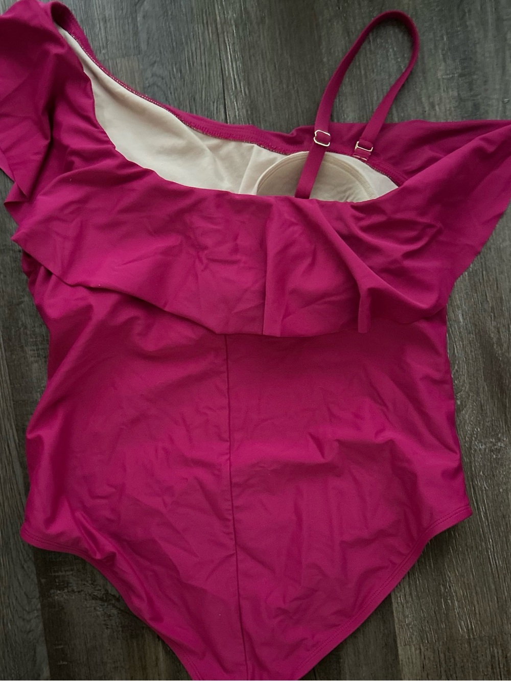 Kona Sol Fuchsia One-Piece Swimsuit with Ruffle